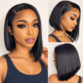 Perruque carré lisse lace 13x4 en cheveux naturels