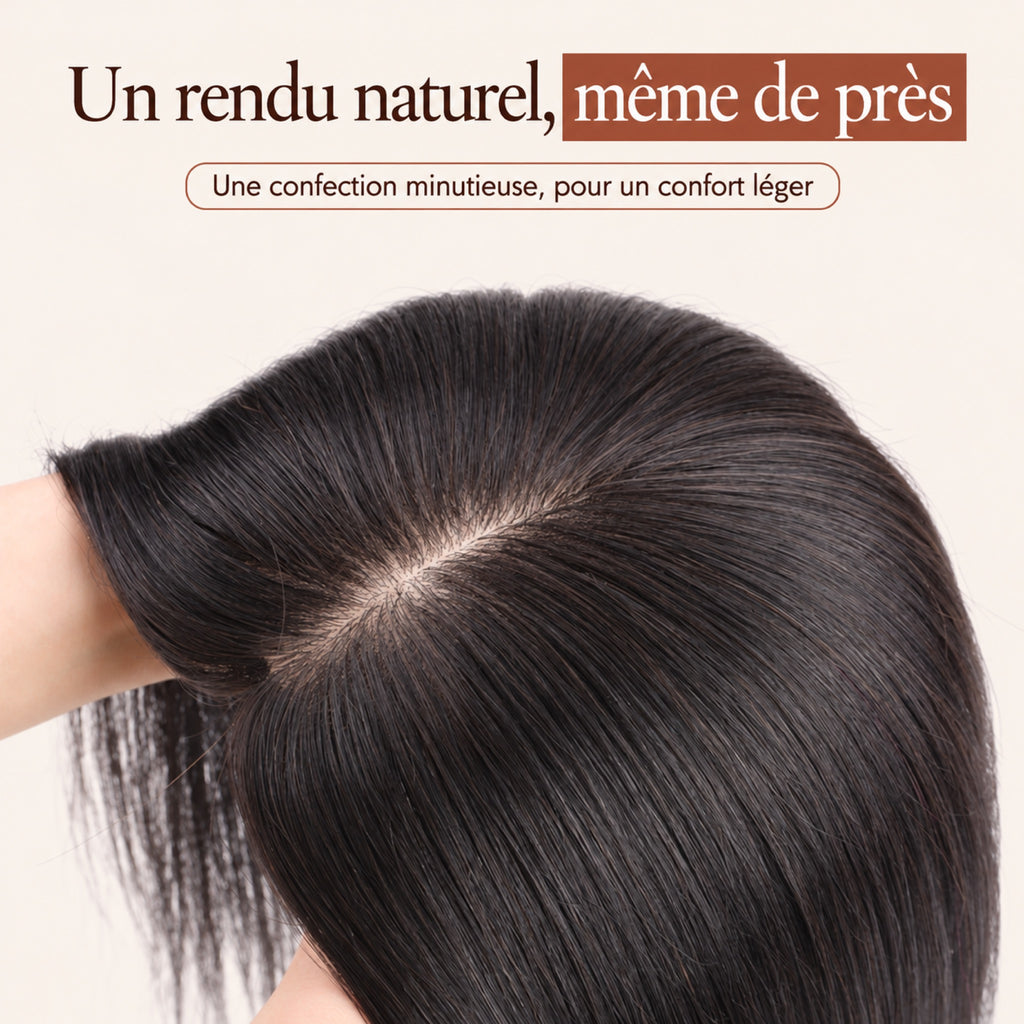 Complément capillaire femme double nœud en cheveux naturels