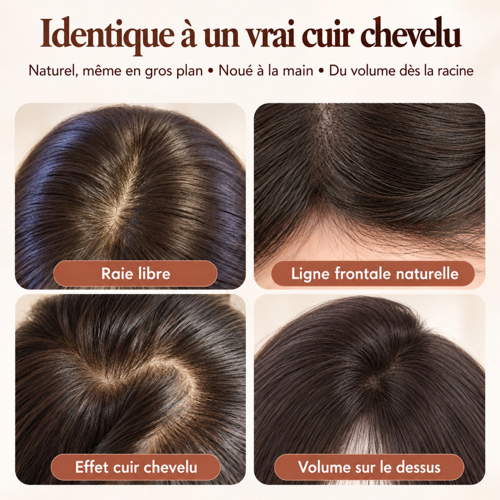 Complément capillaire femme – raie et ligne frontale