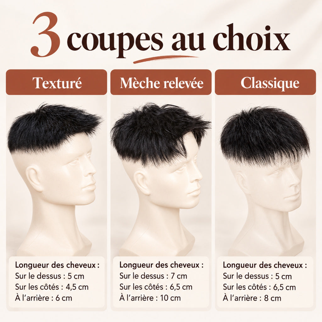 Complément capillaire homme – 3 coupes au choix