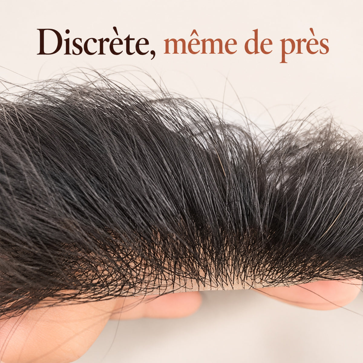 Prothèse capillaire homme NPU – discrète de près