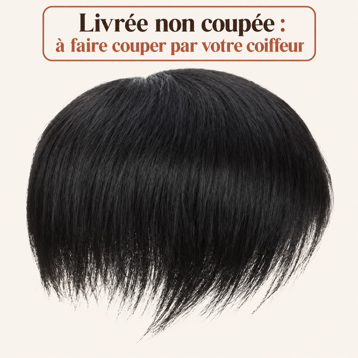 Prothèse capillaire homme double nœud livrée non coupée