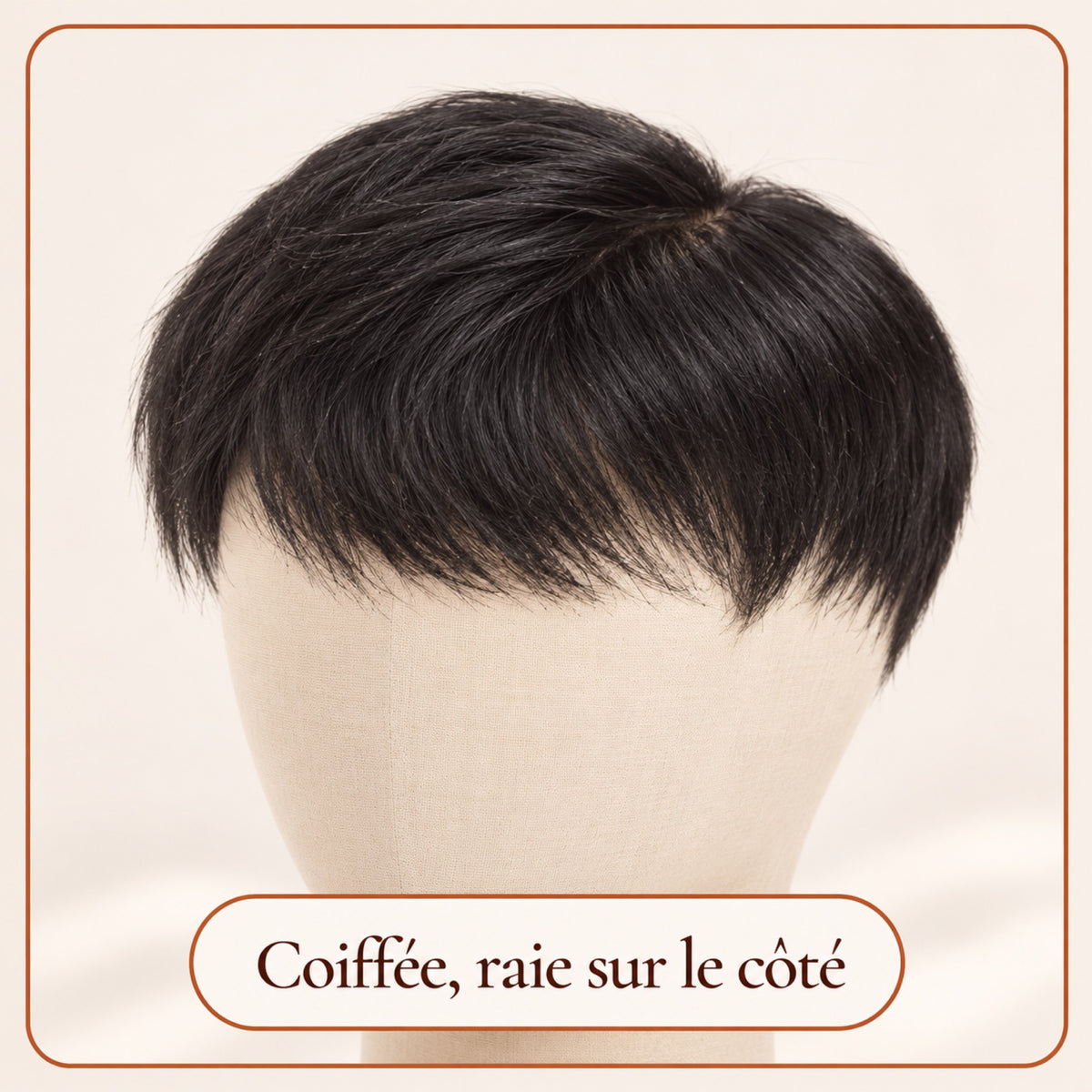 Prothèse capillaire homme double nœud coiffée
