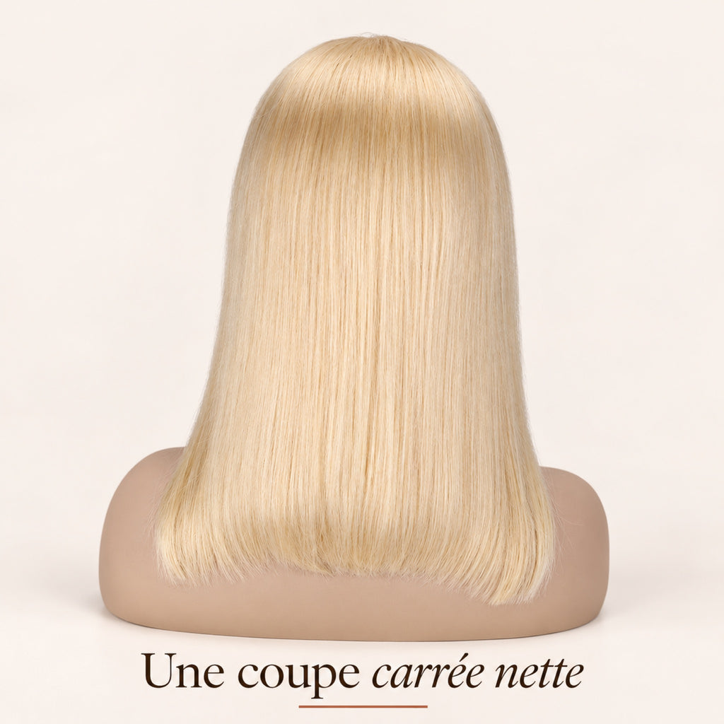 Perruque carré blond 613, vue de dos