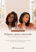 Couverture du guide « Préparer, poser, entretenir » : deux femmes noires souriantes, en carré lisse noir et en coupe mi-longue brune